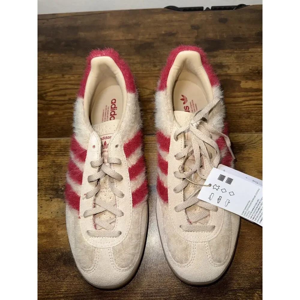 adidas Originals Gazelle Indoor W Beige Red Gum Women Casual Shoes JP8341